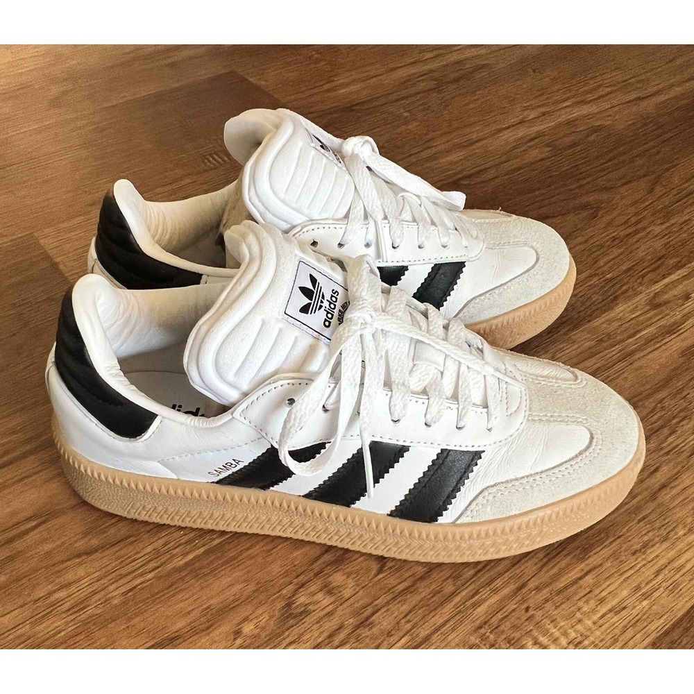 Adidas Samba XLG Kids Size 7 JH6516 White Black Casual Shoes Sneakers
